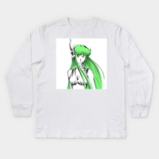 athena palutena goddess Kids Long Sleeve T-Shirt